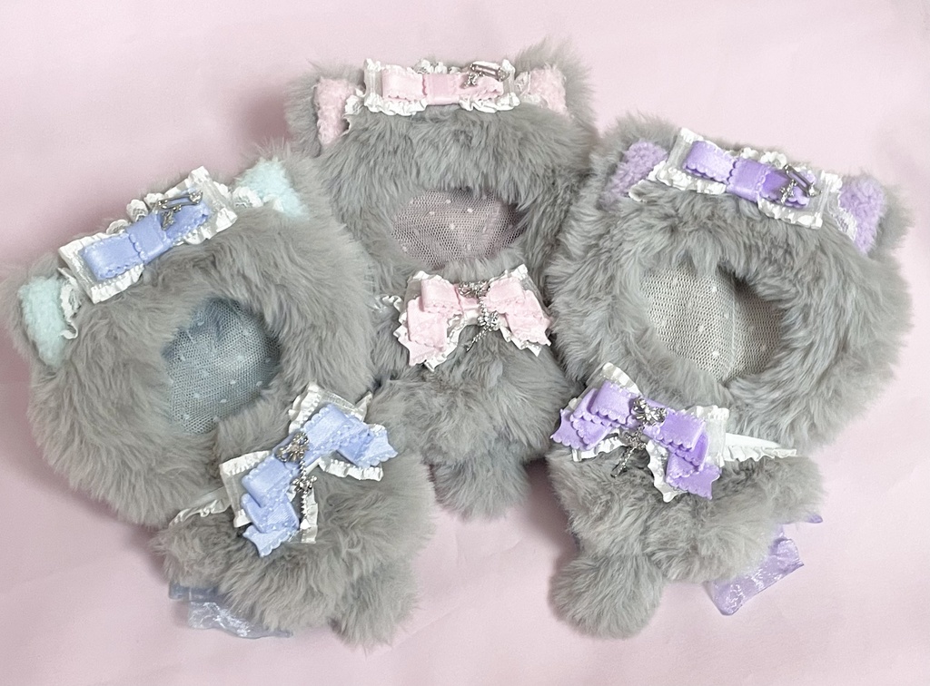 ribbon gray kitty