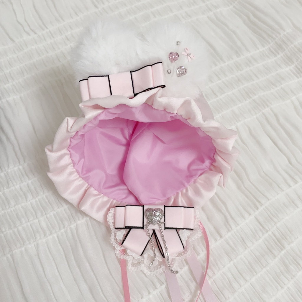 【B品】16cmぬい向けボンネット&スタイセット