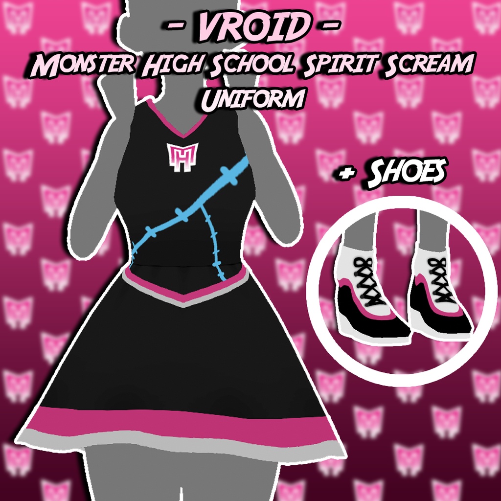 【VRoid】Monster High School Spirit Scream Uniform