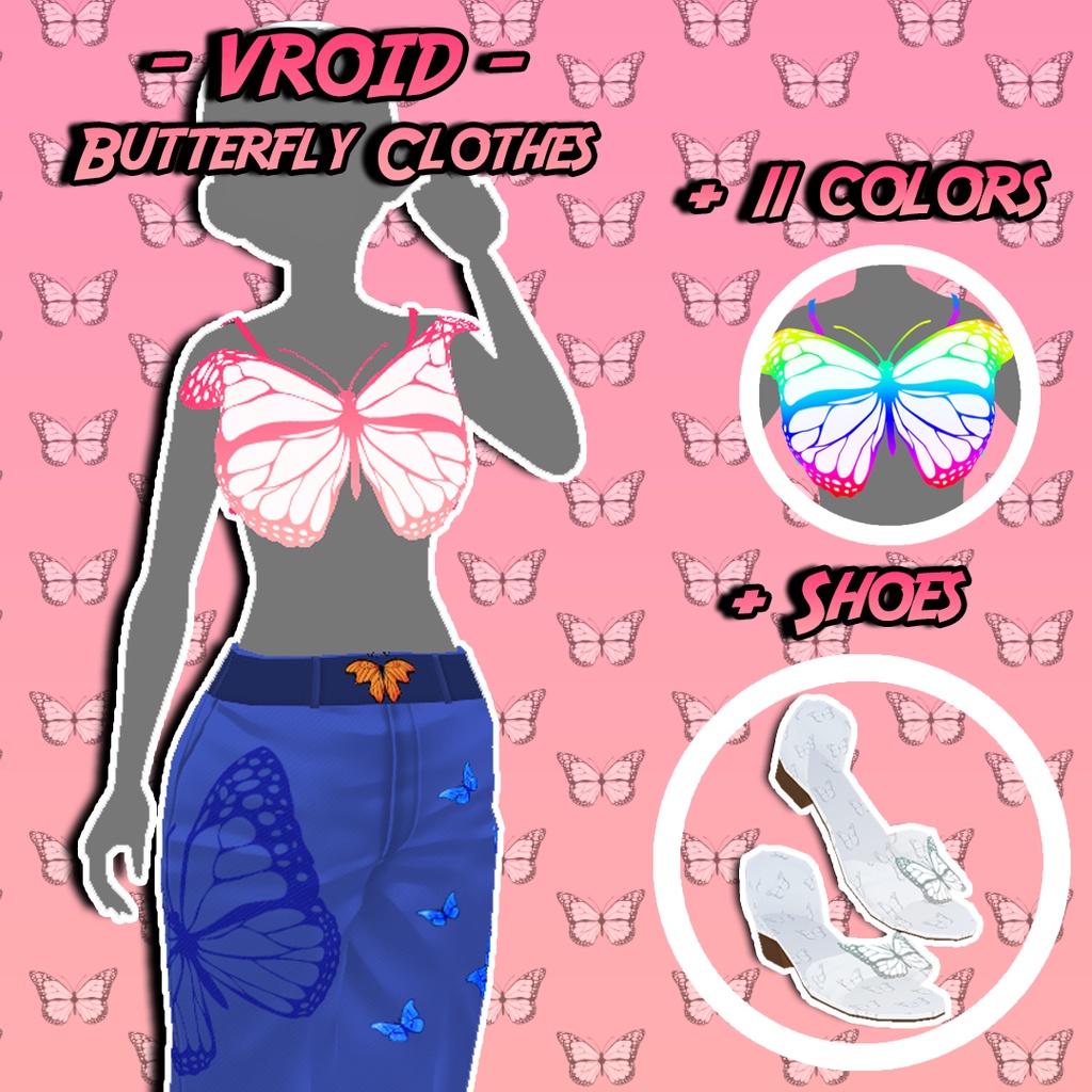 【VRoid】Butterfly Clothes