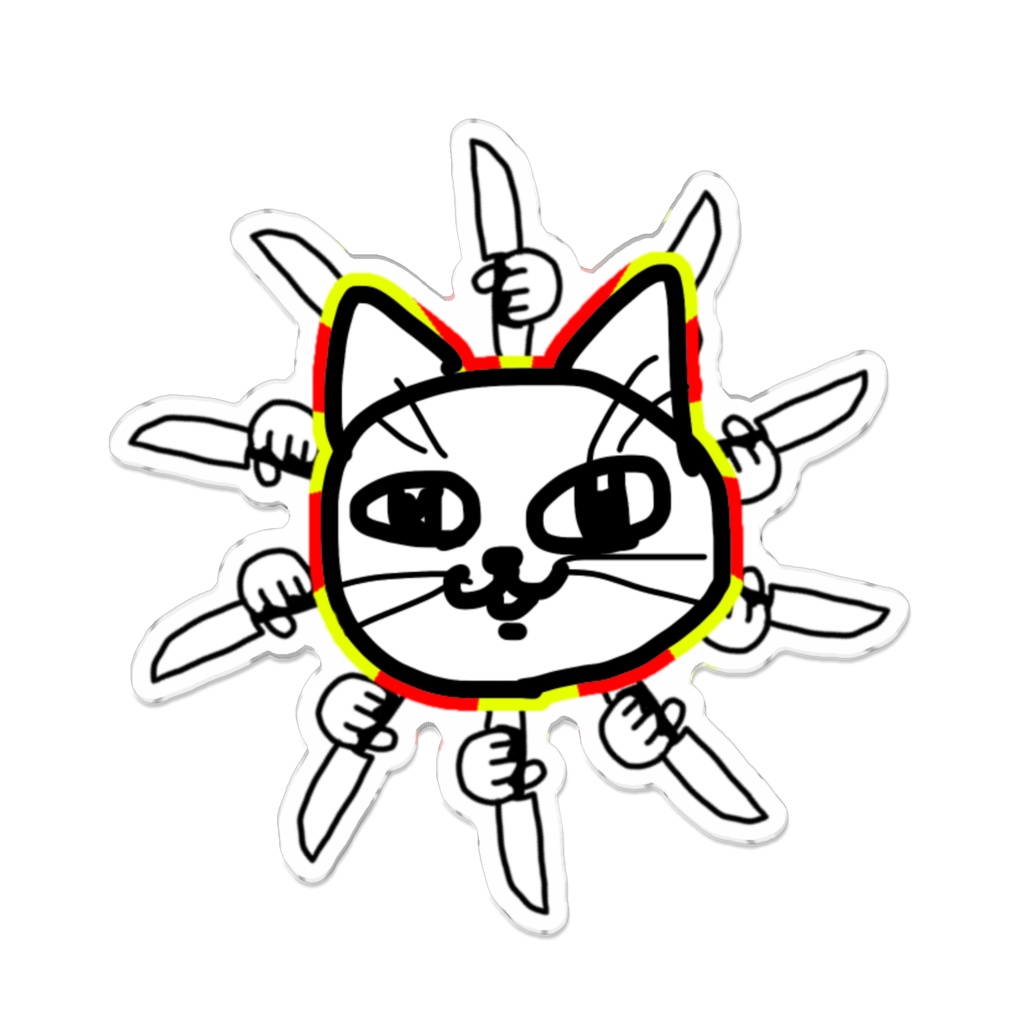 殺意ねこ 100ミリアクリルバッジ