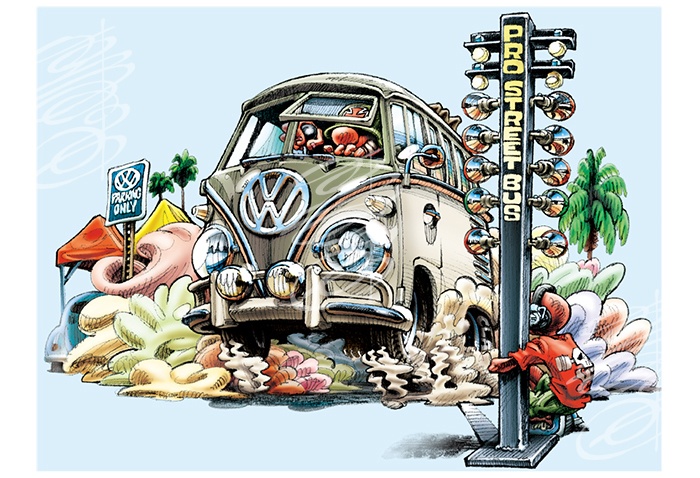 Drag VW Bus (A3ポスター)