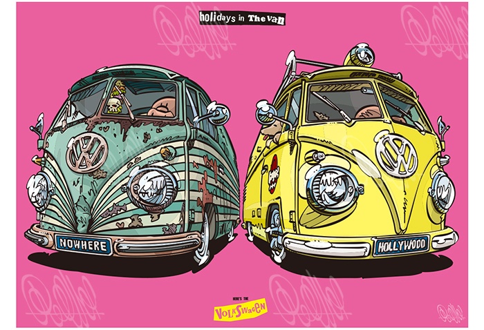 Hollidays in the Van - Bus Pistols (A3ポスター)