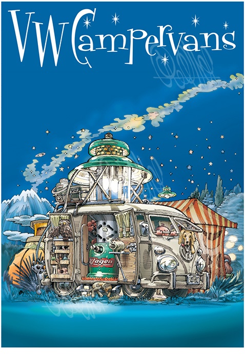 Coleman VW Camper (A3ポスタ−)
