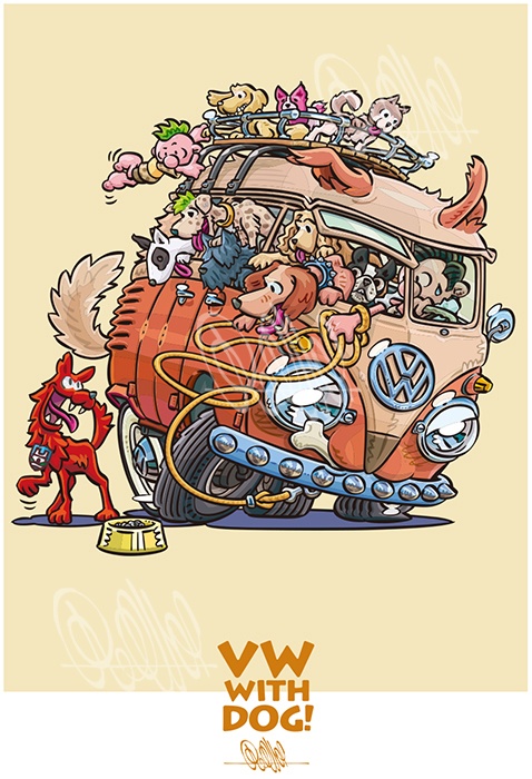 Dog Bus (A3ポスター)