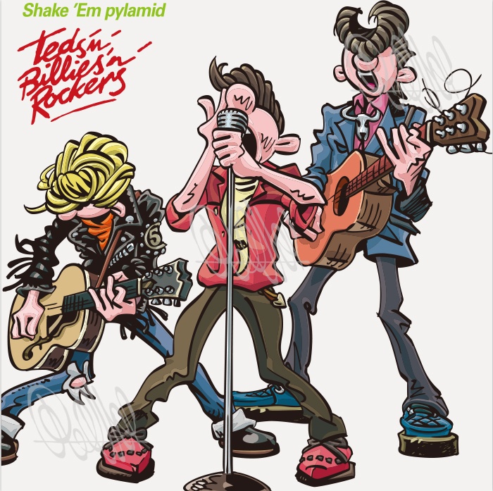 Teds'n Billies'n Rockers - Shake'em pylamids (A3ポスター)