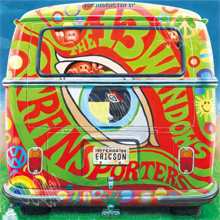 The Psychedelic Trip by 13 windows Transporters (A3ポスター)