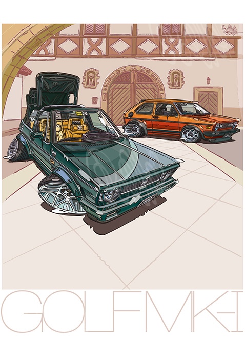 Golf Mk1 (A3ポスター)