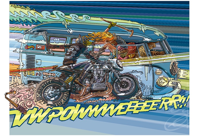Flat4 bike (A3ポスター)