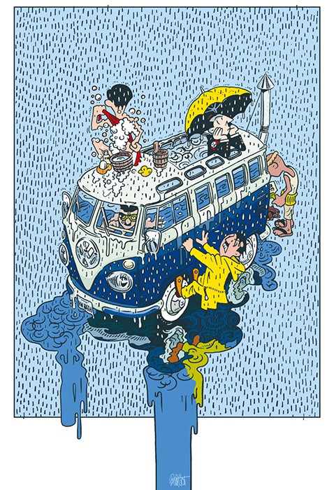 VW Bath (A3ポスター)