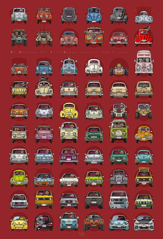 We Welcome All VW Families And Friends (A3ポスター)