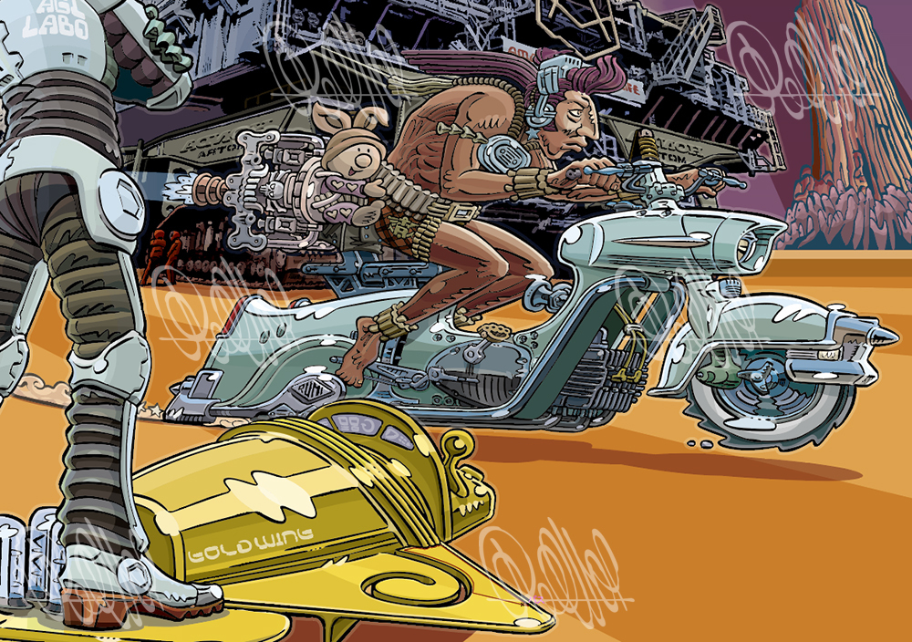 Astro Riders(裏)- Rumi Formichino (A3ノビ・ポスター) - redhotdrive - BOOTH