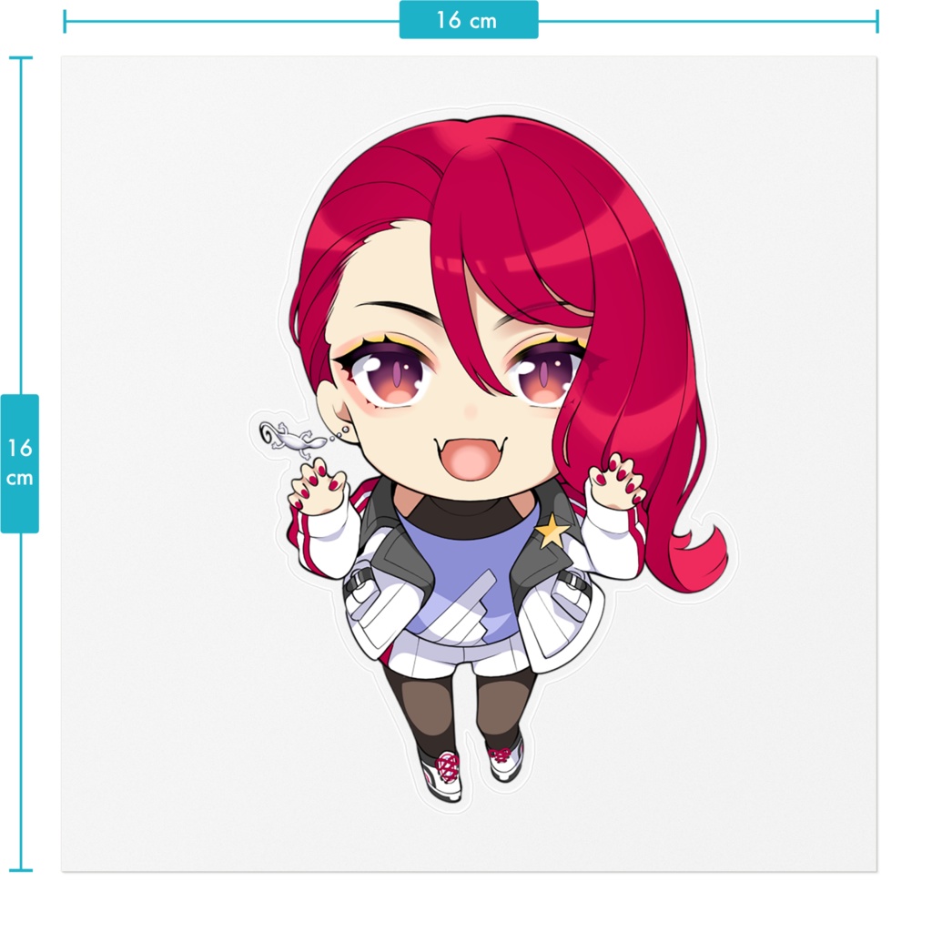 とかげのゆん クリアステッカー
