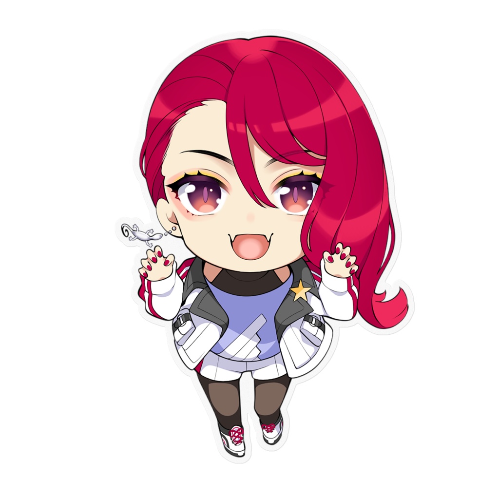 とかげのゆん クリアステッカー