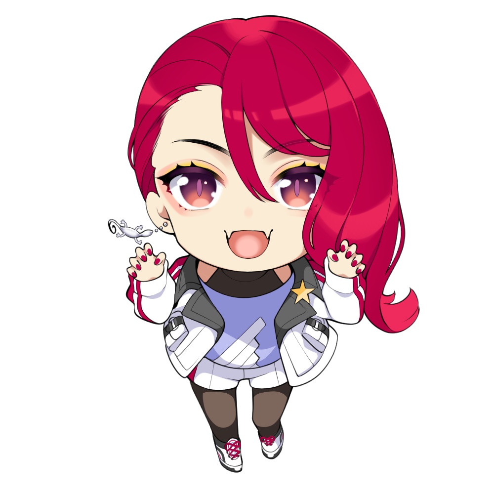 とかげのゆん アクリルキーホルダー(ハートチェーン)ミニユン