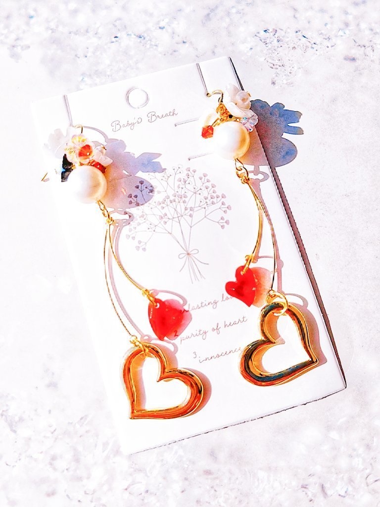 値下げ 非公式 第五人格 血の女王 マリー ハートの女王モチーフ イヤリングピアス らんらんらんのはんどめいど Booth