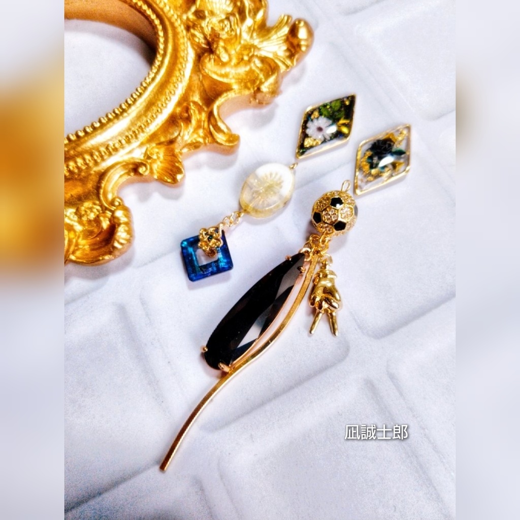 2/12青春エゴイズム頒布予定 非公式 ブルーロック キャラクター モチーフ イヤリングピア