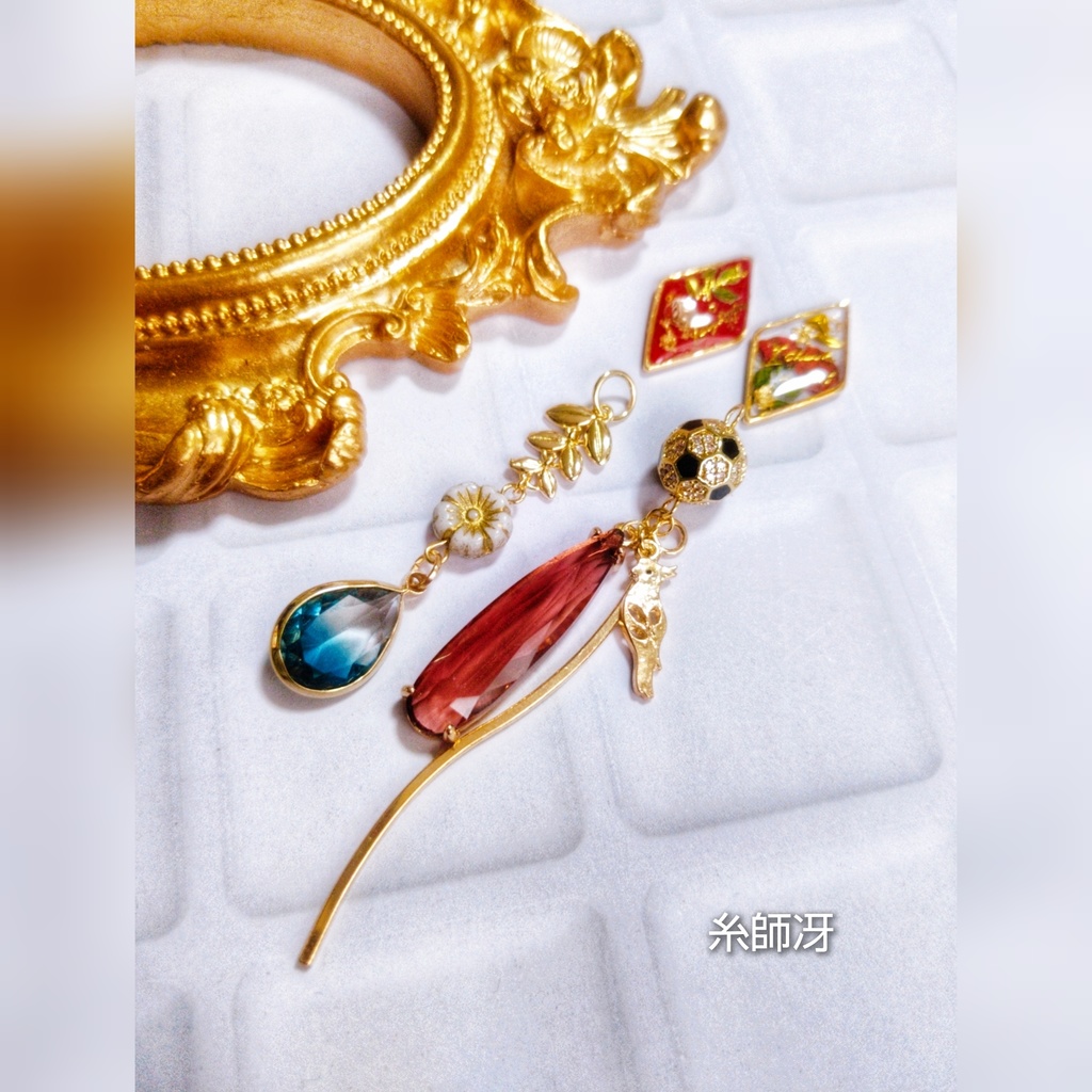 2/12青春エゴイズム頒布予定 非公式 ブルーロック キャラクター モチーフ イヤリングピア