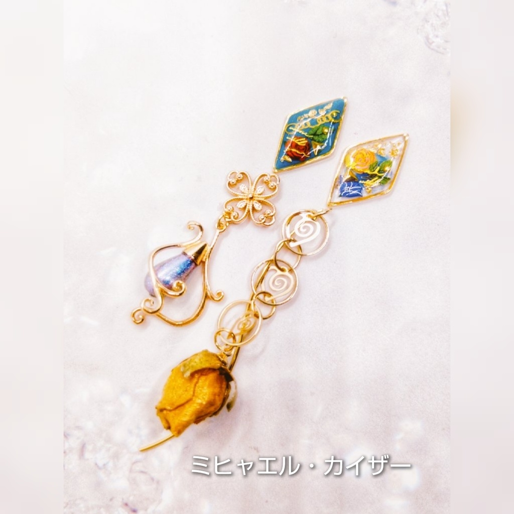 2/12青春エゴイズム頒布予定 非公式 ブルーロック キャラクター モチーフ イヤリングピア