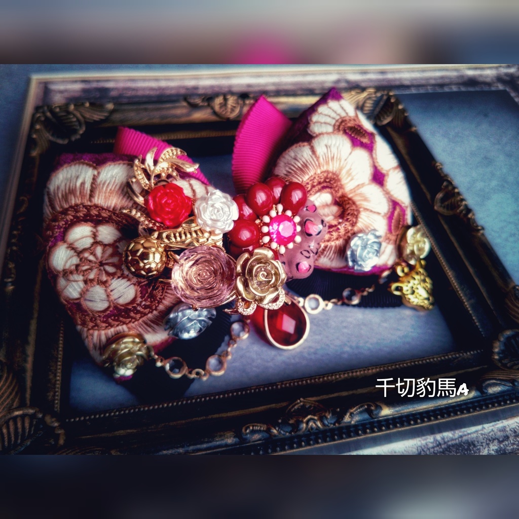 2/12青春エゴイズム頒布 非公式 ブルーロック キャラクター モチーフ 大正浪漫風リボンバレッタ