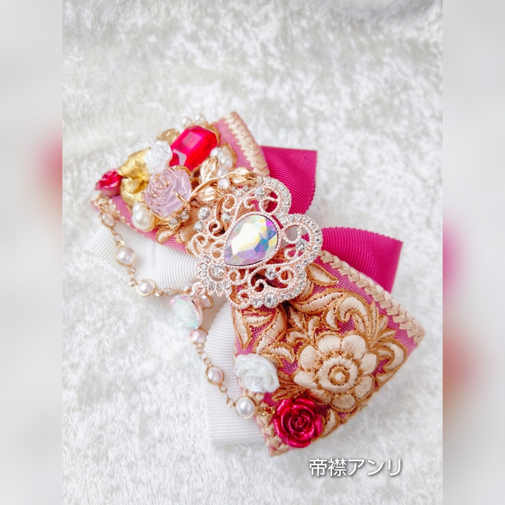 8/27 青春エゴイズム頒布 非公式 ブルーロック キャラクター モチーフ 大正浪漫風リボンバレッタ