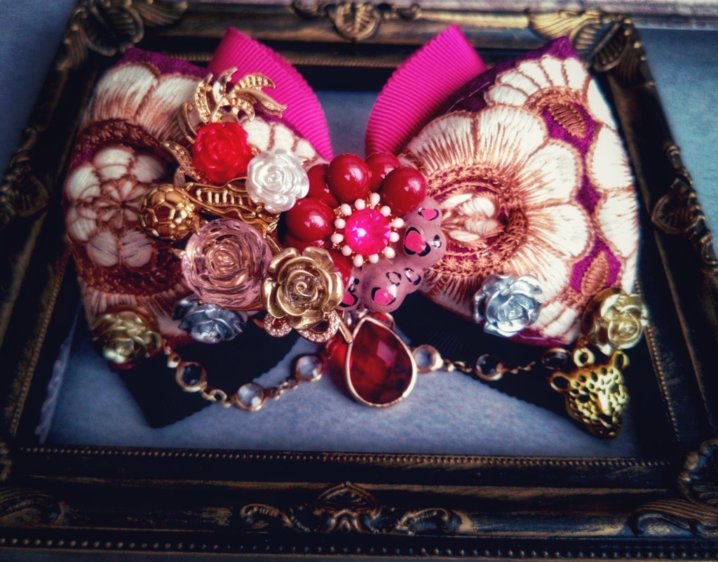 2/12青春エゴイズム頒布 非公式 ブルーロック キャラクター モチーフ 大正浪漫風リボンバレッタ