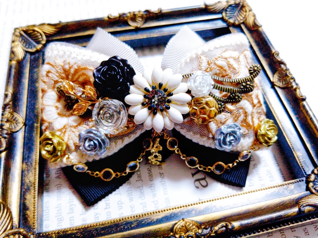 8/27 青春エゴイズム頒布 非公式 ブルーロック キャラクター モチーフ 大正浪漫風リボンバレッタ