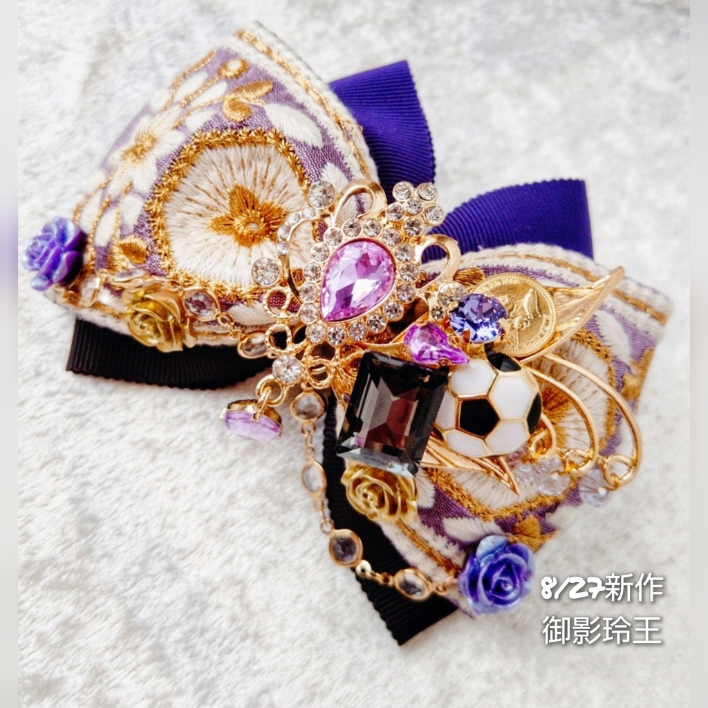 8/27 青春エゴイズム頒布 非公式 ブルーロック キャラクター モチーフ 大正浪漫風リボンバレッタ