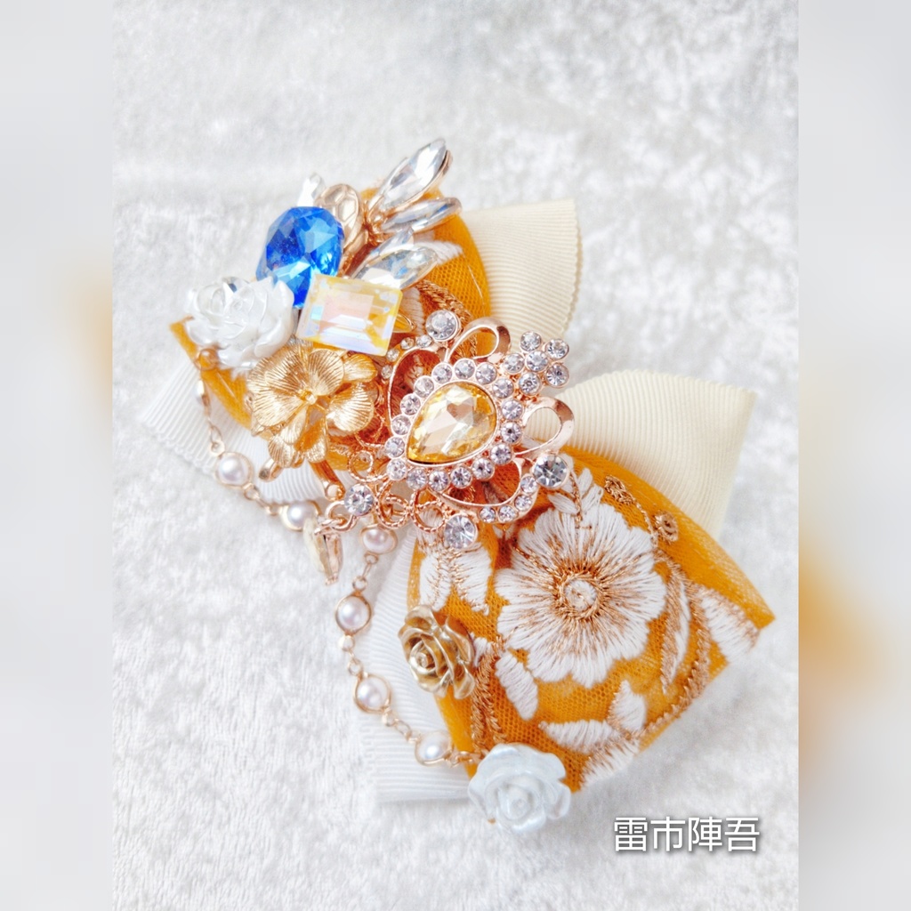 8/27 青春エゴイズム頒布 非公式 ブルーロック キャラクター モチーフ 大正浪漫風リボンバレッタ