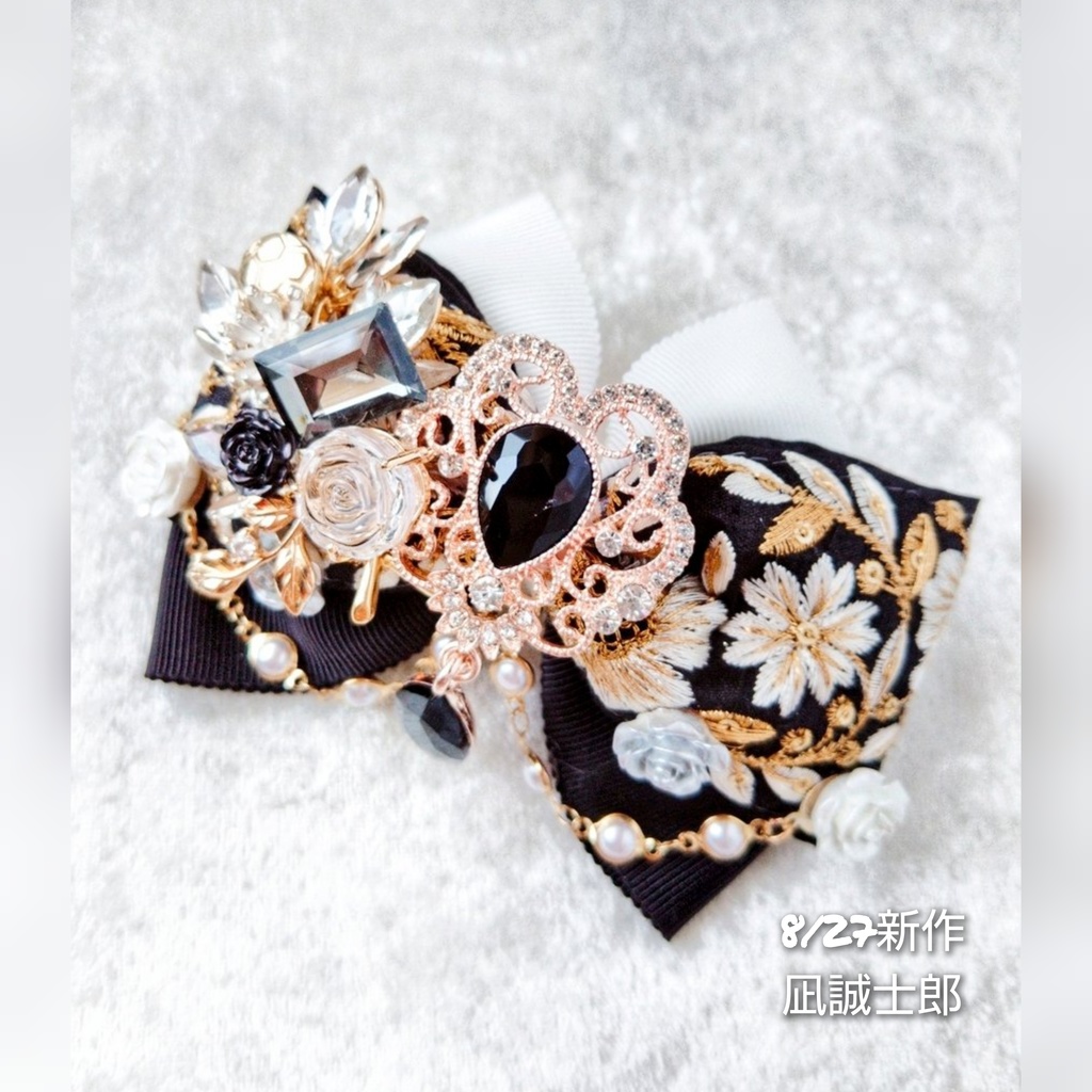 8/27 青春エゴイズム頒布 非公式 ブルーロック キャラクター モチーフ 大正浪漫風リボンバレッタ