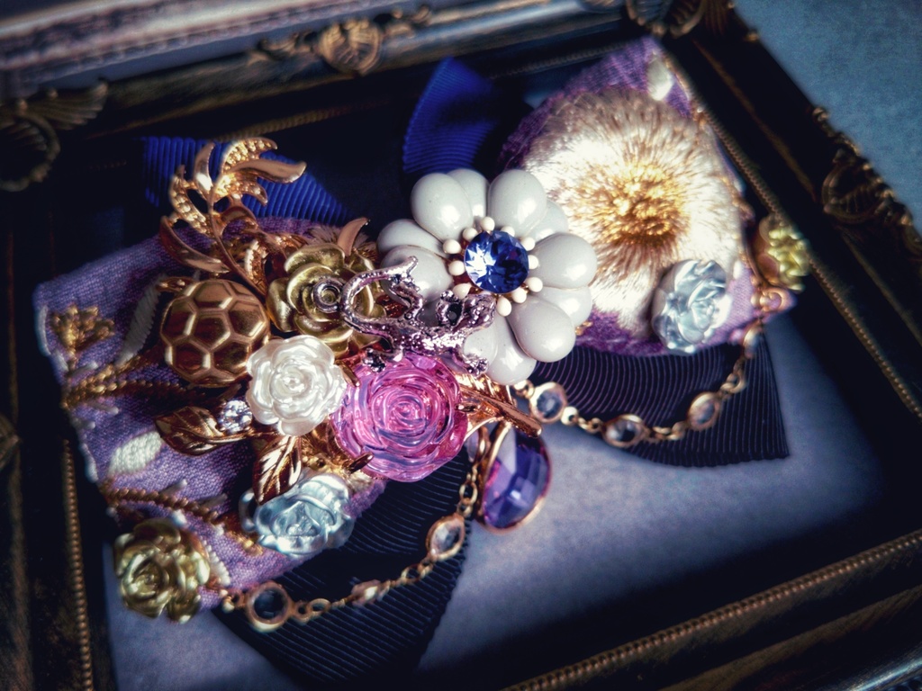 2/12青春エゴイズム頒布 非公式 ブルーロック キャラクター モチーフ 大正浪漫風リボンバレッタ