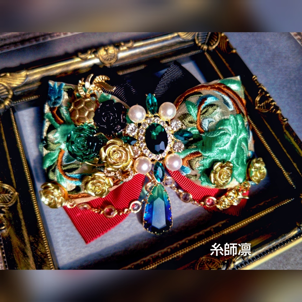 2/12青春エゴイズム頒布 非公式 ブルーロック キャラクター モチーフ 大正浪漫風リボンバレッタ