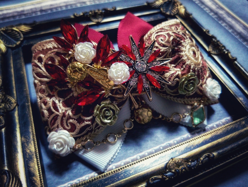 2/12青春エゴイズム頒布 非公式 ブルーロック キャラクター モチーフ 大正浪漫風リボンバレッタ