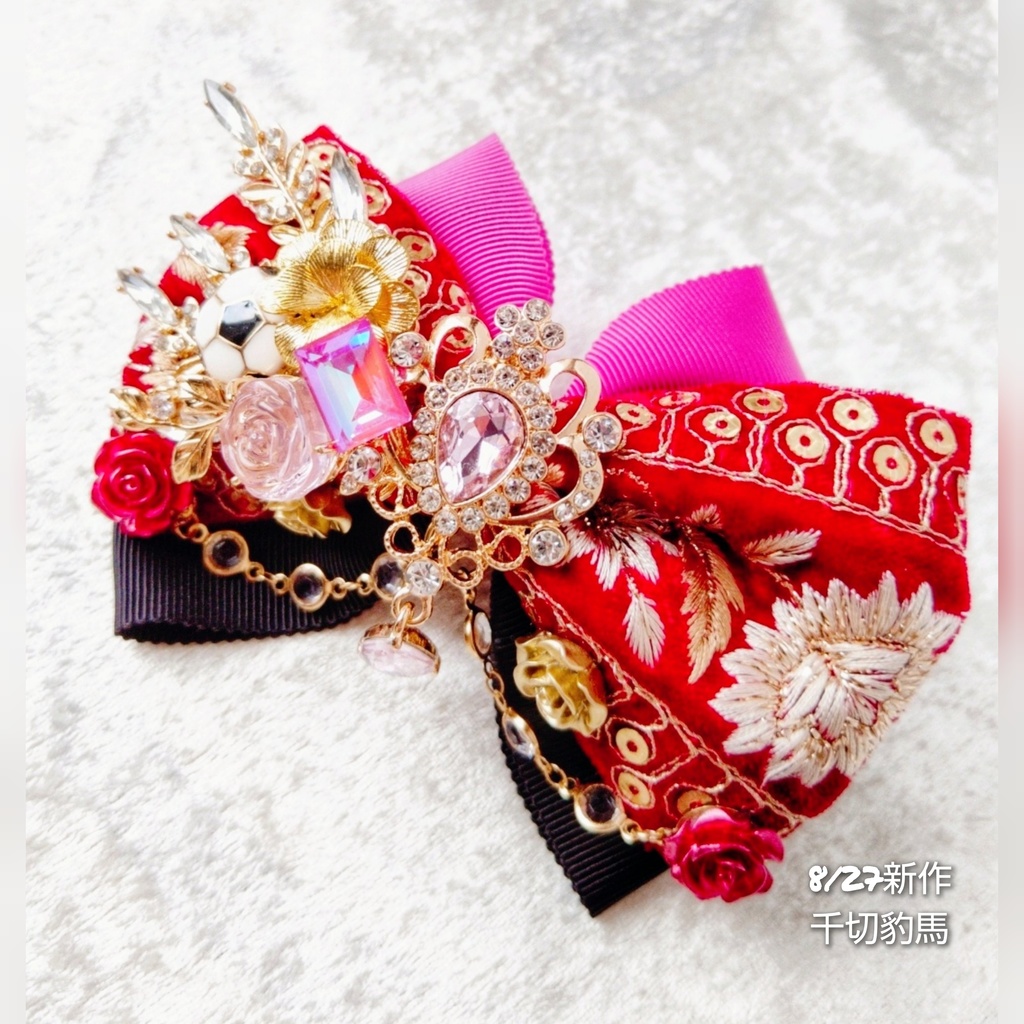 8/27 青春エゴイズム頒布 非公式 ブルーロック キャラクター モチーフ 大正浪漫風リボンバレッタ