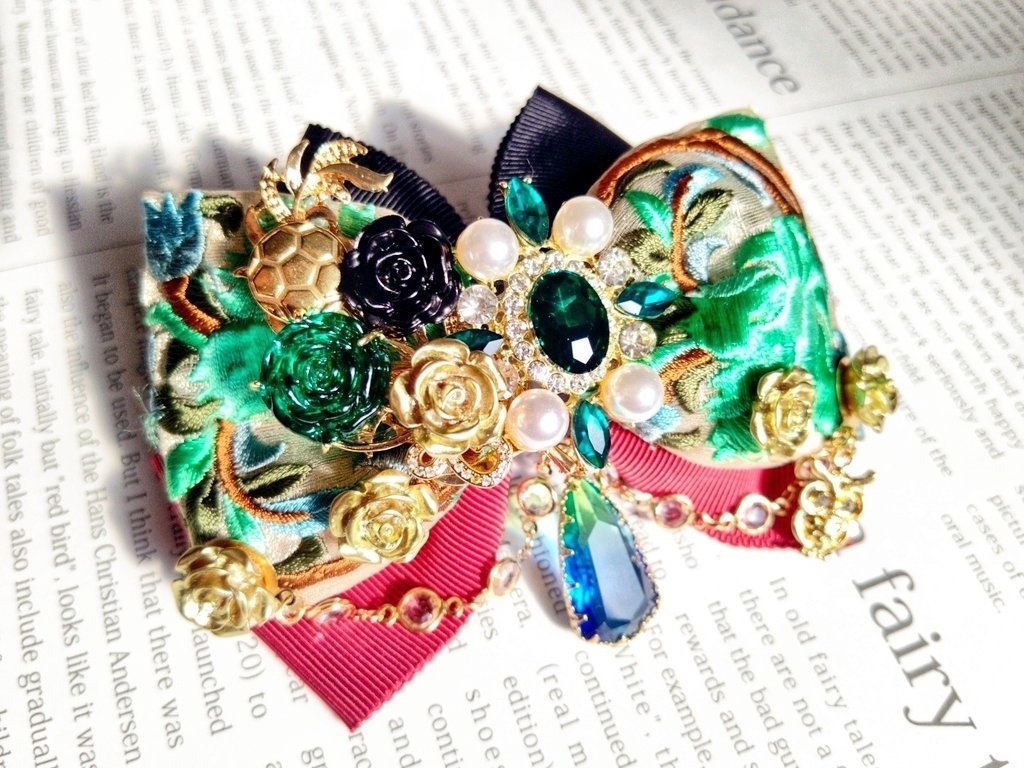 2/12青春エゴイズム頒布 非公式 ブルーロック キャラクター モチーフ 大正浪漫風リボンバレッタ