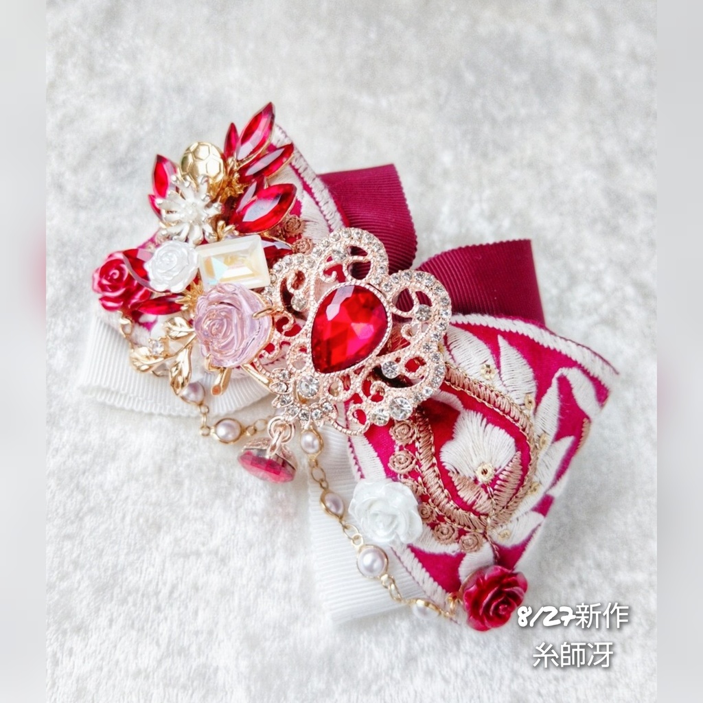 8/27 青春エゴイズム頒布 非公式 ブルーロック キャラクター モチーフ 大正浪漫風リボンバレッタ