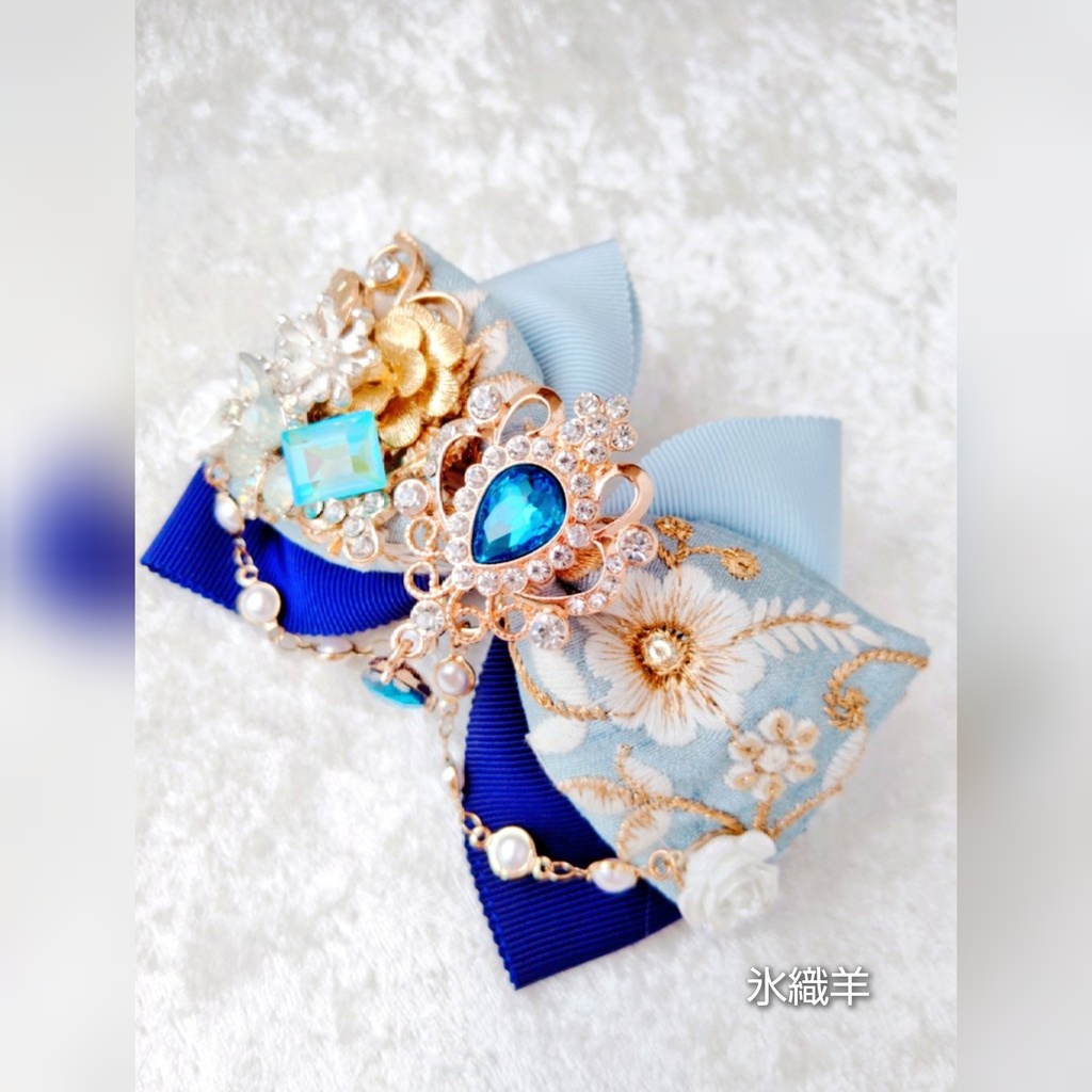 8/27 青春エゴイズム頒布 非公式 ブルーロック キャラクター モチーフ 大正浪漫風リボンバレッタ