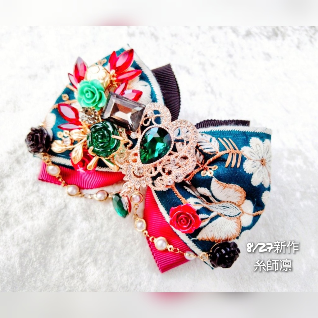 8/27 青春エゴイズム頒布 非公式 ブルーロック キャラクター モチーフ 大正浪漫風リボンバレッタ