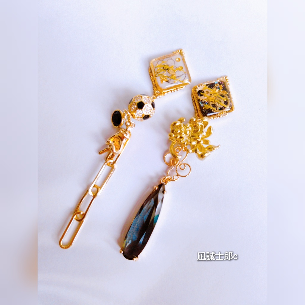 5/4 超青春エゴイズム頒布予定 非公式 ブルーロック キャラクター モチーフ イヤリングピアス