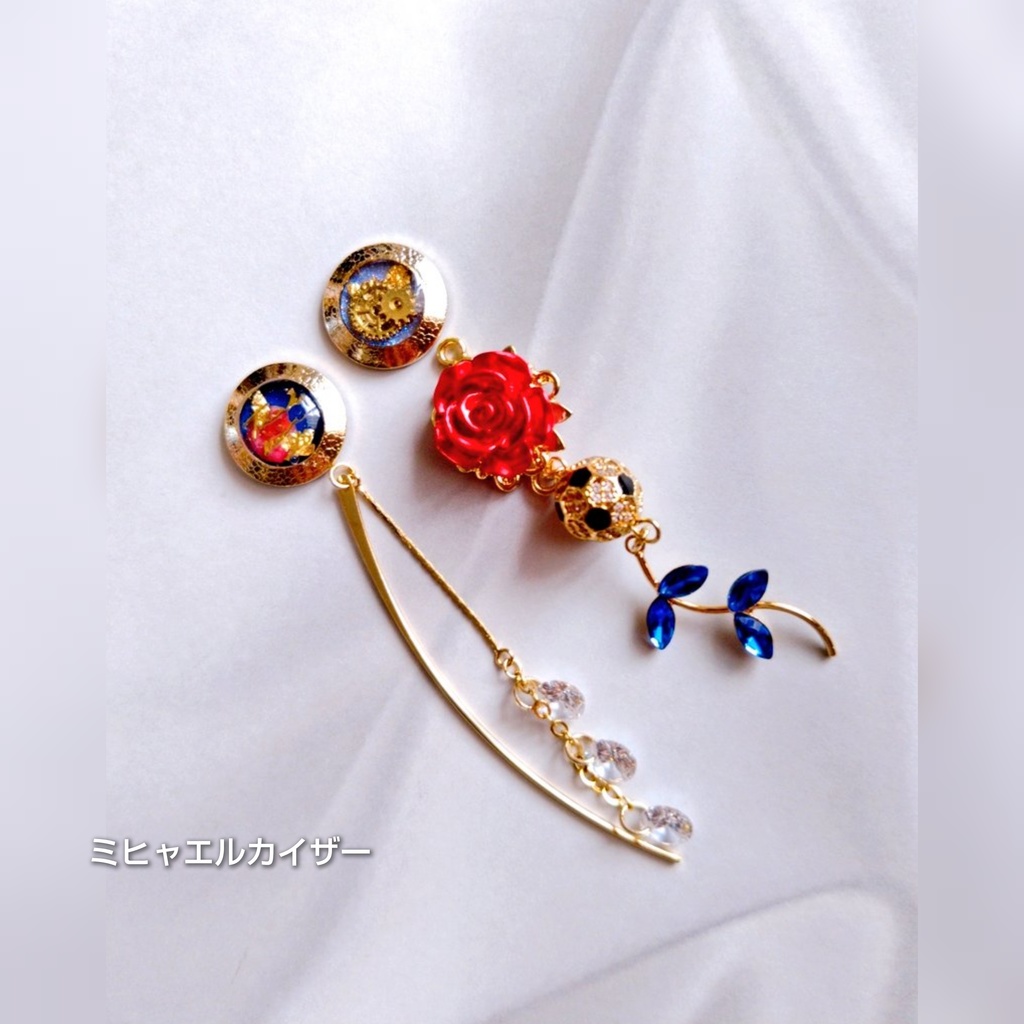 5/4 超青春エゴイズム頒布予定 非公式 ブルーロック キャラクター モチーフ イヤリングピアス