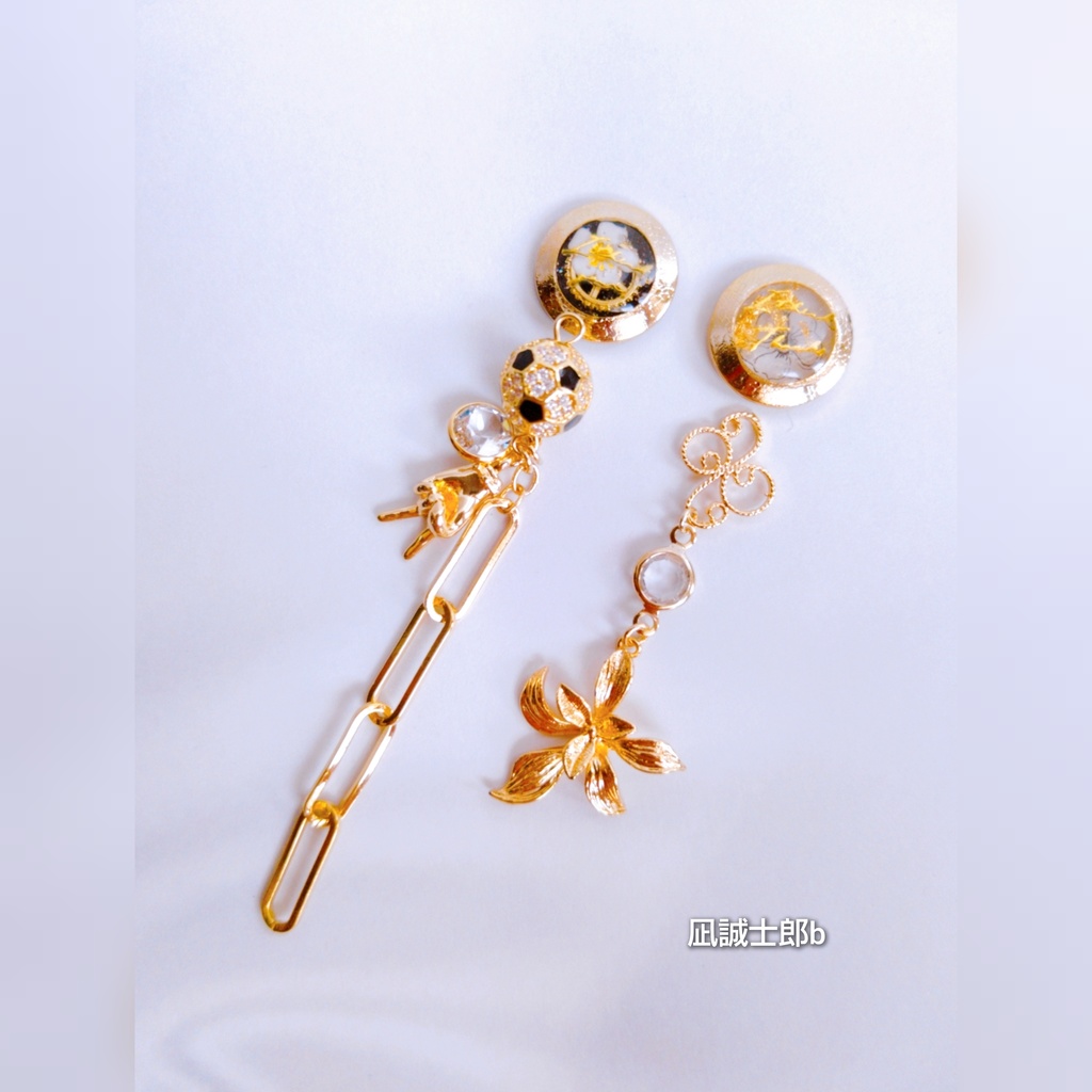 5/4 超青春エゴイズム頒布予定 非公式 ブルーロック キャラクター モチーフ イヤリングピアス