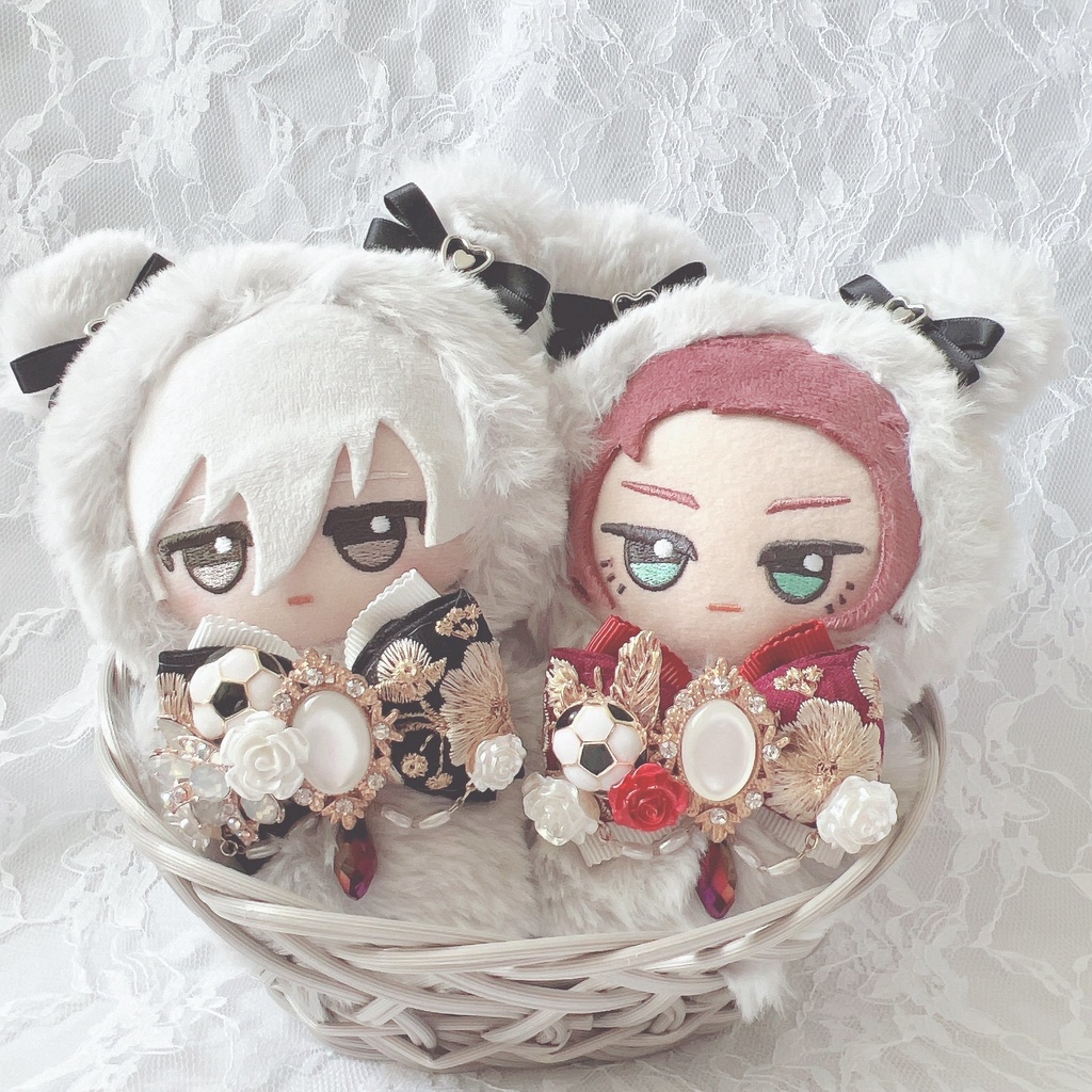 8/27青春エゴイズム頒布予定 非公式 ブルーロック ぬいぐるみ用 大正浪漫風リボンアクセサリー