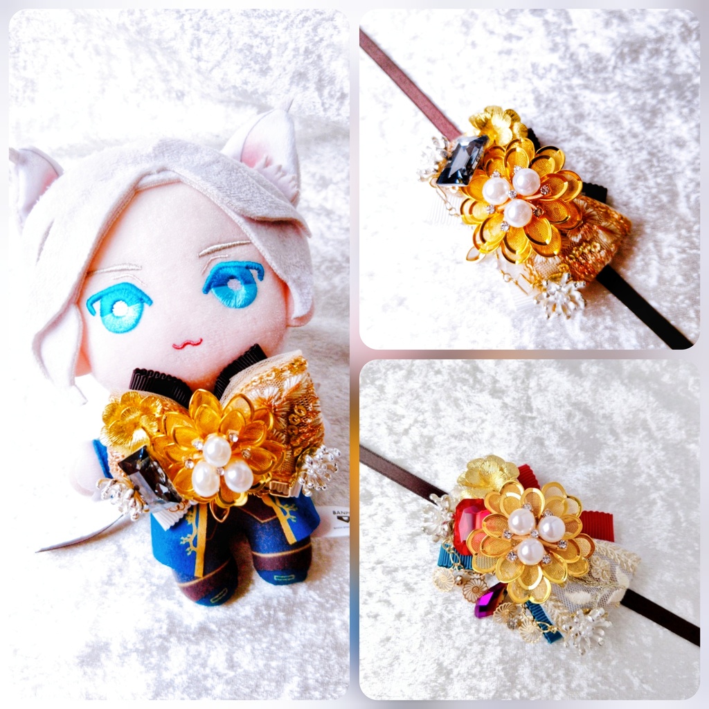 非公式 第五人格 キャラクターモチーフ ぬいぐるみ用 レトロ風リボンアクセサリー