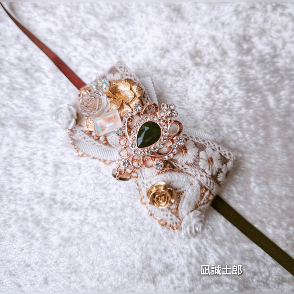 非公式 ブルーロック 原画展 大正浪漫風ぬいぐるみ用リボン 大きめサイズ