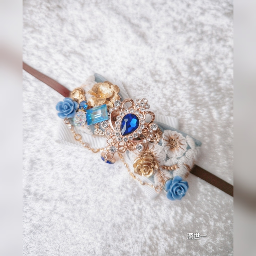 非公式 ブルーロック 原画展 大正浪漫風ぬいぐるみ用リボン 大きめサイズ