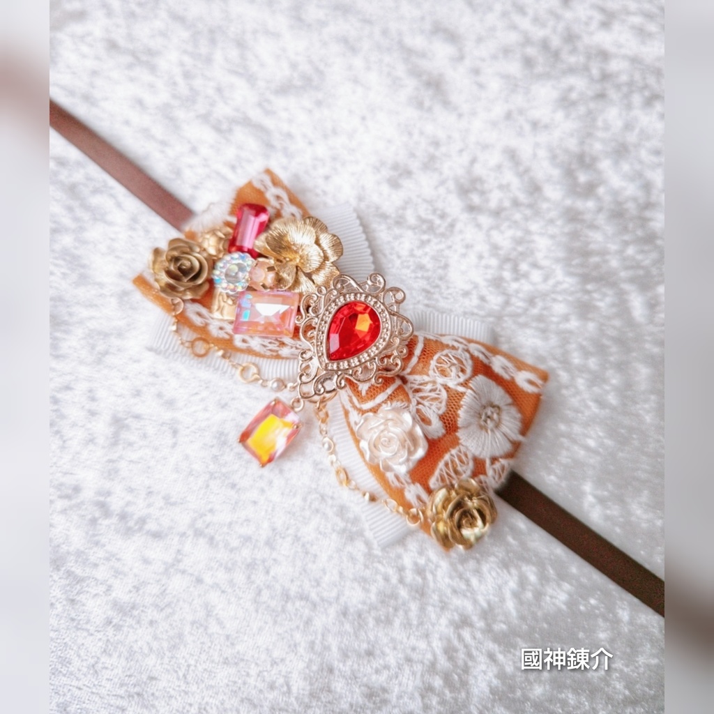 非公式 ブルーロック 原画展 大正浪漫風ぬいぐるみ用リボン 大きめサイズ