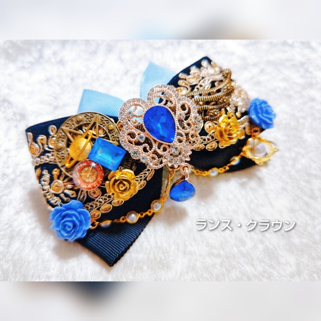 6/23 非公式 マッシュル キャラクターモチーフ 大正浪漫風リボンバレッタ