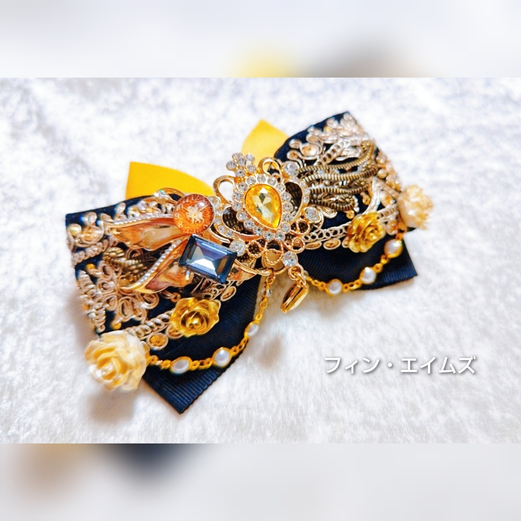 6/23 非公式 マッシュル キャラクターモチーフ 大正浪漫風リボンバレッタ