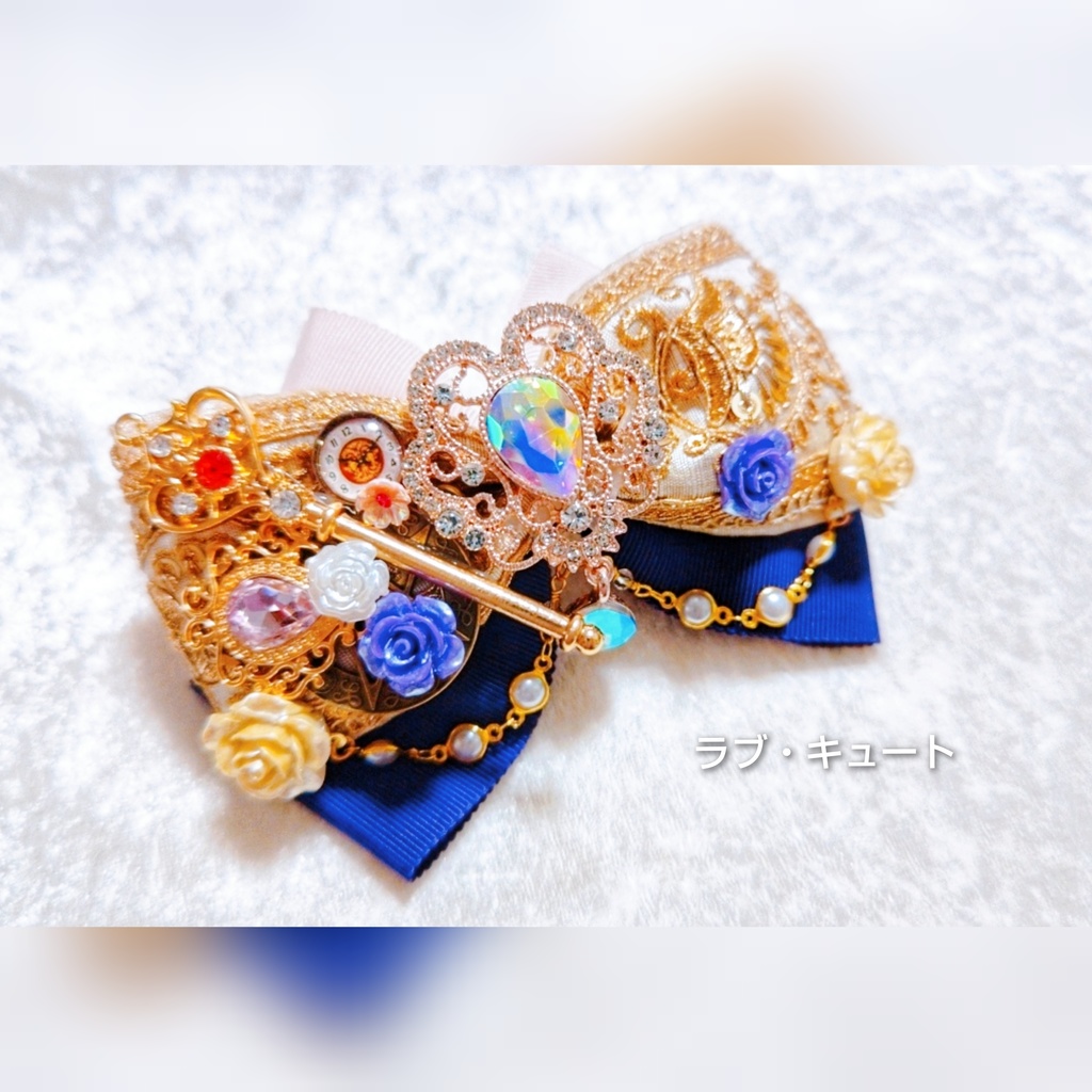 6/23 非公式 マッシュル キャラクターモチーフ 大正浪漫風リボンバレッタ