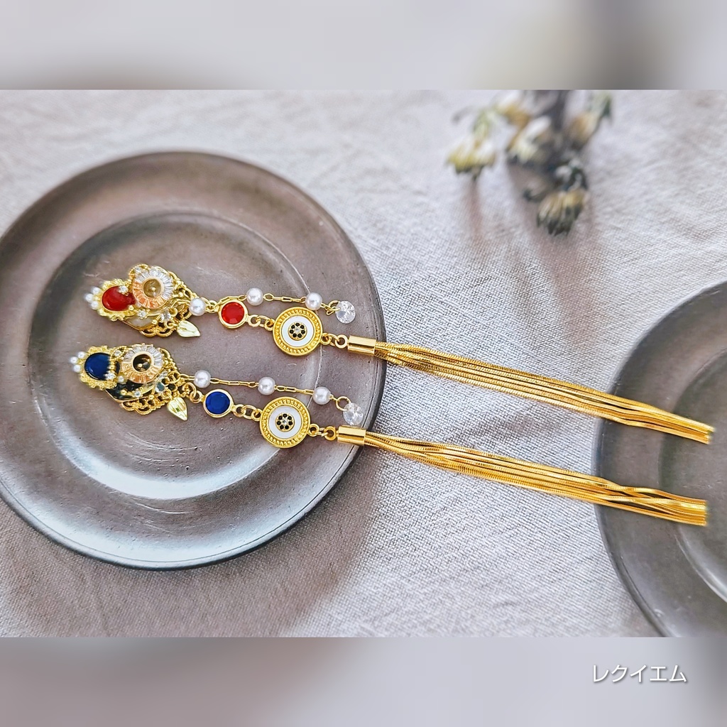 SALE始めました! 非公式 第五人格 白黒無常 タッセルイヤリング